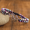 Eternal Love Rainbow Jasper Heart Infinity Bracelet