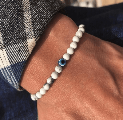 Protective Gaze Evil Eye Howlite Bracelet