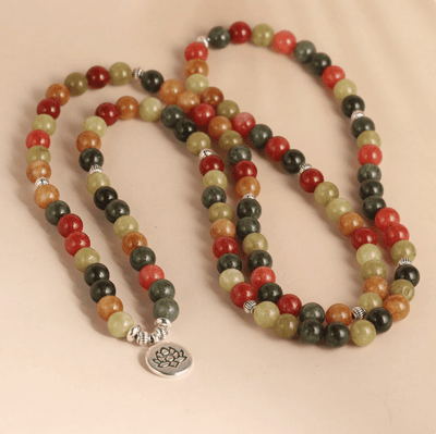 Earthen Harmony Multi-Jasper Alashan Mala Bracelet
