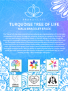 Turquoise Tree of Life Mala Bracelet Stack