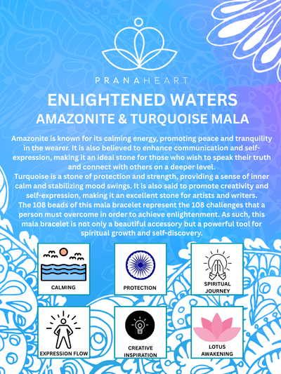 Enlightened Waters Amazonite & Turquoise Mala Bracelet/Necklace