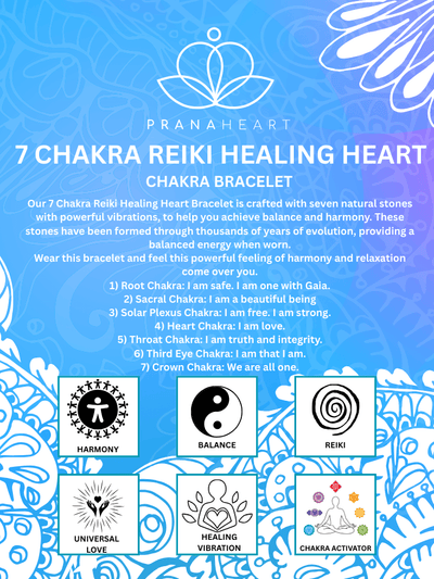 7 Chakra Reiki Healing Heart Bracelet