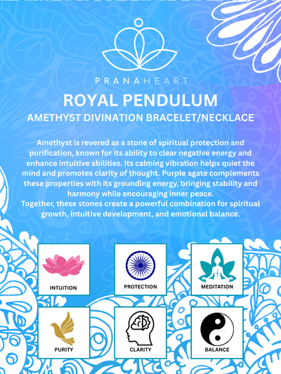 Royal Pendulum Amethyst Divination Bracelet/Necklace