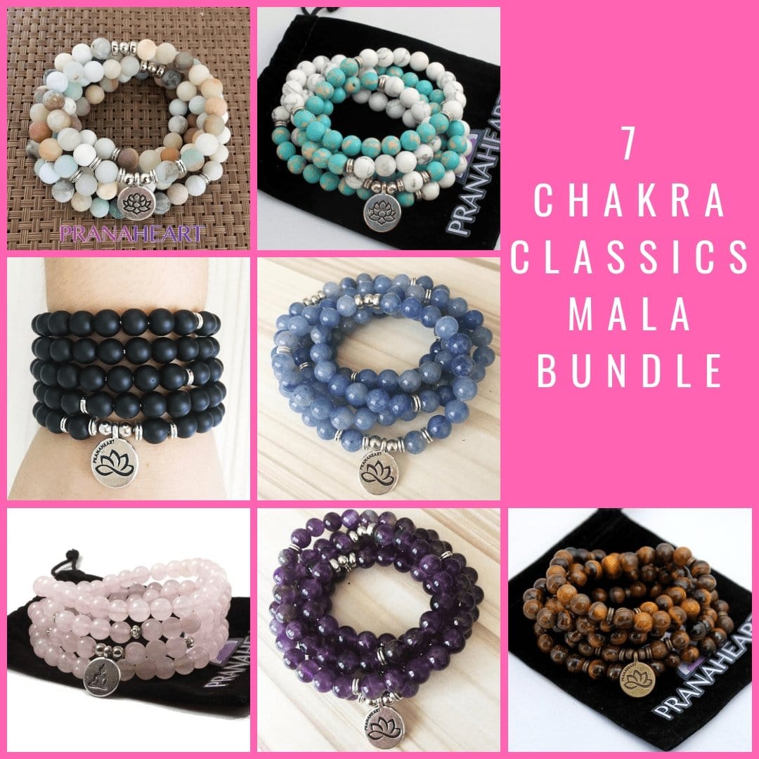 7 Chakra Classics Mala Bundle - Prana Heart: Everyday Mindfulness