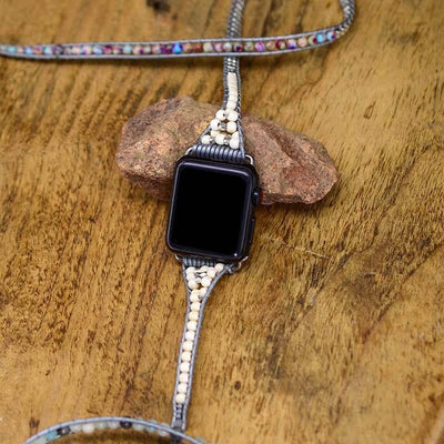Amazonite Protection Apple Watch Strap - Prana Heart: Everyday Mindfulness