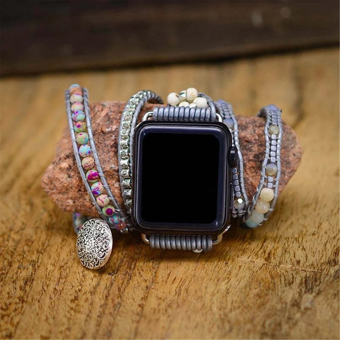 Amazonite Protection Apple Watch Strap - Prana Heart: Everyday Mindfulness