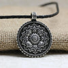 Antique Silver Om Lotus Mandala Pendant Necklace - Prana Heart: Everyday Mindfulness