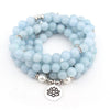Comforting Caress Blue Chalcedony Mala - Prana Heart: Everyday Mindfulness