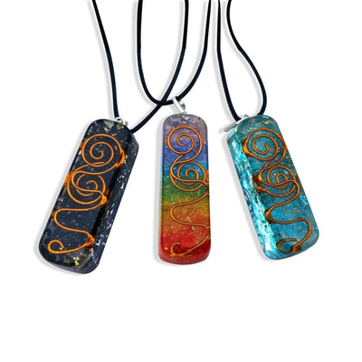 Courage and Confidence Aquamarine Orgone Pendant - Prana Heart: Everyday Mindfulness