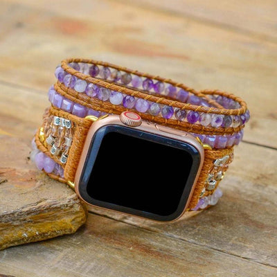 Crowning Glory Amethyst Apple Watch Strap - Prana Heart: Everyday Mindfulness