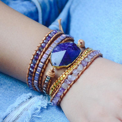 Crowning Glory Amethyst Chakra Bracelet - Prana Heart: Everyday Mindfulness