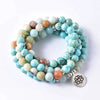 Enlightened Waters Amazonite & Turquoise Mala Bracelet/Necklace - Prana Heart: Everyday Mindfulness