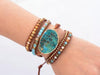 Handmade Natural Ocean Jasper Wrap Bracelet - Prana Heart: Everyday Mindfulness
