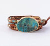 Handmade Natural Ocean Jasper Wrap Bracelet - Prana Heart: Everyday Mindfulness