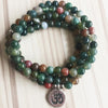 Indian Agate Mala Bracelet/Necklace (108 Beads) - Prana Heart: Everyday Mindfulness