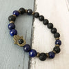 Lapis Lazuli Hamsa Mala Diffuser Bracelet - Prana Heart: Everyday Mindfulness