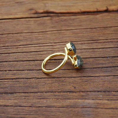 Leafy Labradorite Ring - Prana Heart: Everyday Mindfulness