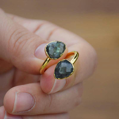 Leafy Labradorite Ring - Prana Heart: Everyday Mindfulness