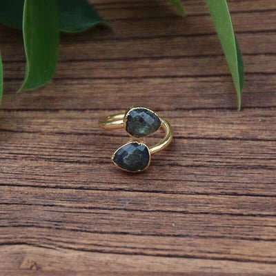 Leafy Labradorite Ring - Prana Heart: Everyday Mindfulness