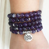 Natural Amethyst Lotus Mala - Prana Heart: Everyday Mindfulness
