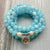 Natural Aquamarine Lotus Mala Bracelet/Necklace