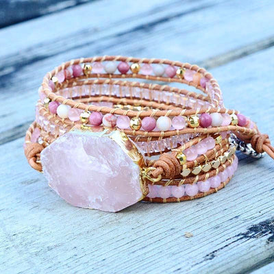 Radiant Rose Quartz Wrist Wrap - Prana Heart: Everyday Mindfulness