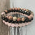Rose Quartz, Rhodonite and Black Onyx - Confidence and Love Bracelet Set - Prana Heart: Everyday Mindfulness