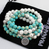 Sea Sediment Jasper & Howlite Mala Bracelet/Necklace - Prana Heart: Everyday Mindfulness