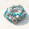 Sea Sediment Jasper & Howlite Mala Bracelet/Necklace - Prana Heart: Everyday Mindfulness