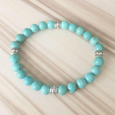 Turquoise Tree of Life Mala Bracelet Stack - Prana Heart: Everyday Mindfulness