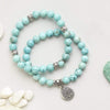 Turquoise Tree of Life Mala Bracelet Stack - Prana Heart: Everyday Mindfulness